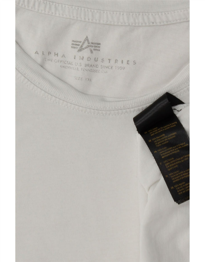Alpha Industries Camiseta para hombre Top 2XL Algodón blanco