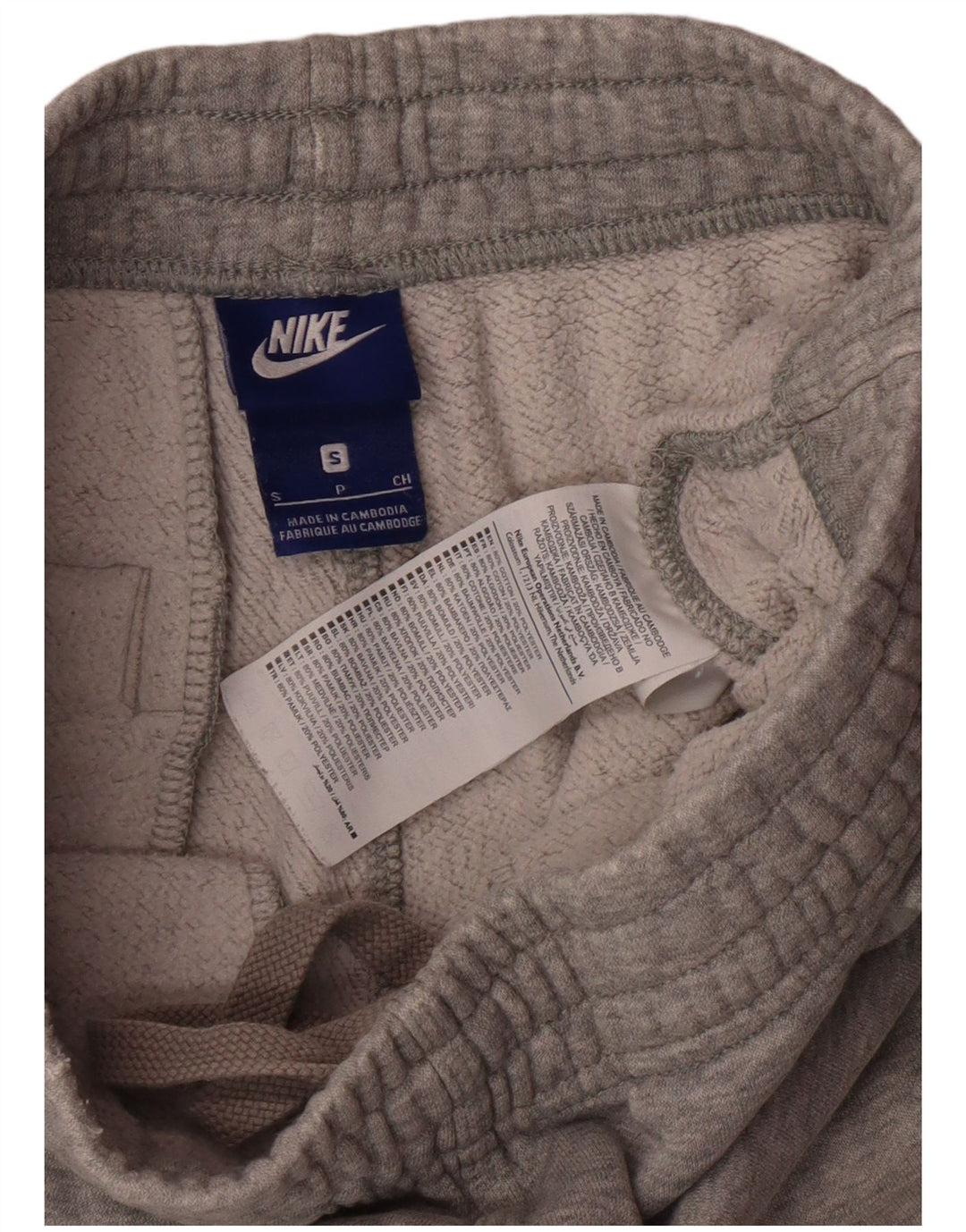 NIKE Hombre Pantalones de Chándal Joggers Small Gris Moteado de algodón