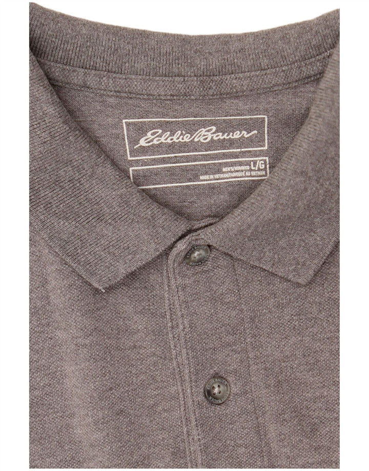 Eddie Bauer Polo para hombre grande gris