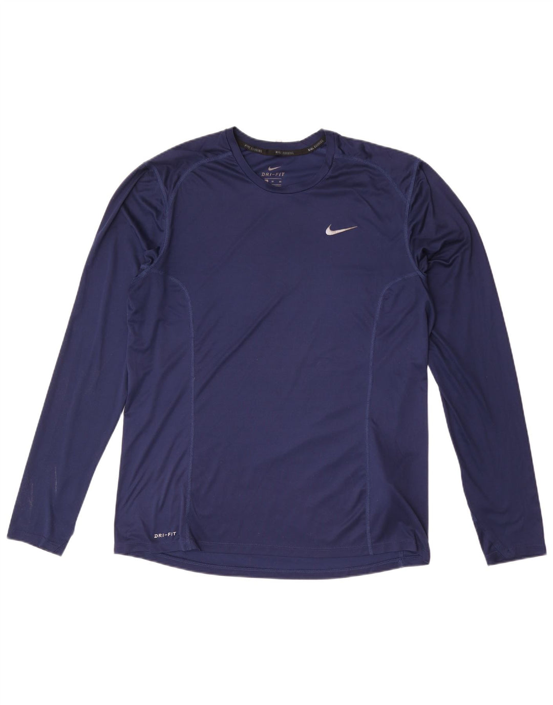 Nike Hombre Dri Fit Top Manga Larga XL Poliéster Azul Marino