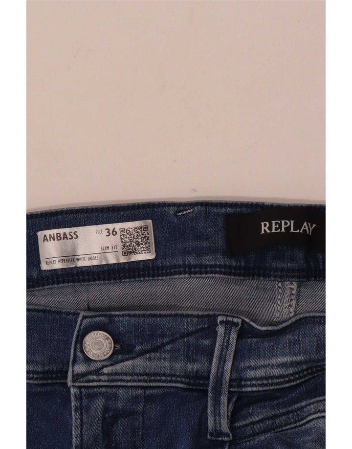 Replay Vaqueros Anbass Slim para Hombre W36 L34 Azul