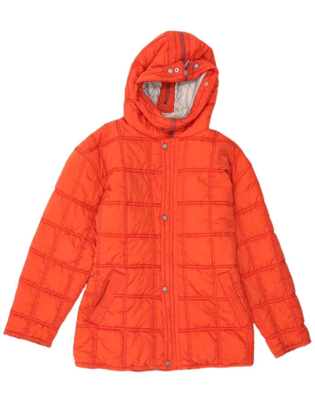 VINTAGE Chaqueta de esquí con capucha de gran tamaño para mujer US 2 XS Nylon rojo