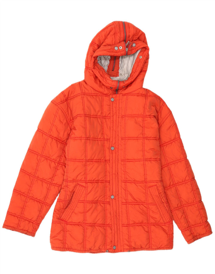 VINTAGE Chaqueta de esquí con capucha de gran tamaño para mujer US 2 XS Nylon rojo