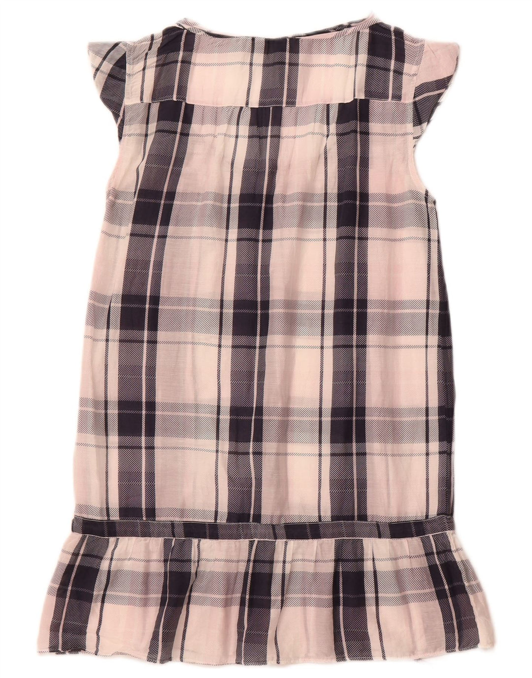 WOOLRICH Blusa tipo túnica para mujer UK 6 XS Algodón a cuadros blancos