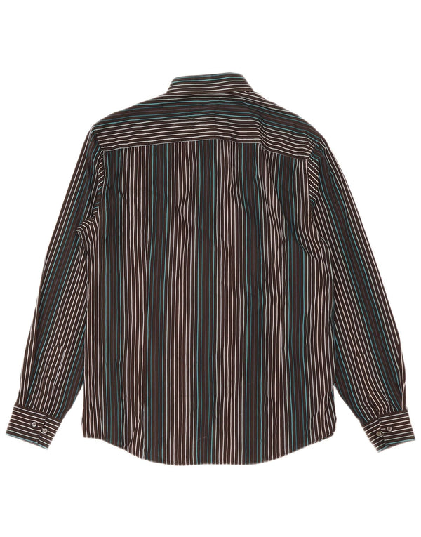 Jasper Conran Camisa para hombre Algodón a rayas negro mediano