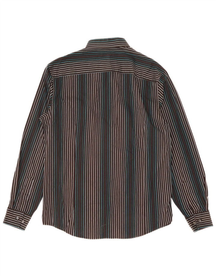 Jasper Conran Camisa para hombre Algodón a rayas negro mediano