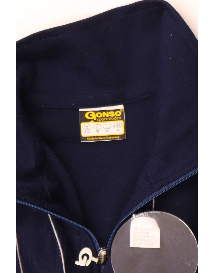 Gonso Chaqueta de chándal para hombre IT 52 Large Poliacrílico a rayas azul marino