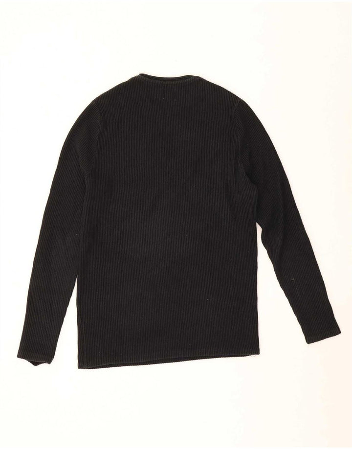 Zara Hombre Top Manga Larga Small Algodón Negro