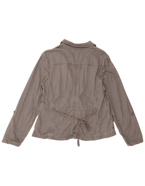 Eddie Bauer Chaqueta Blazer de 2 Botones para Mujer UK 18 XL Algodón Gris