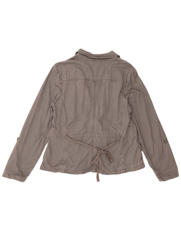 Eddie Bauer Chaqueta Blazer de 2 Botones para Mujer UK 18 XL Algodón Gris