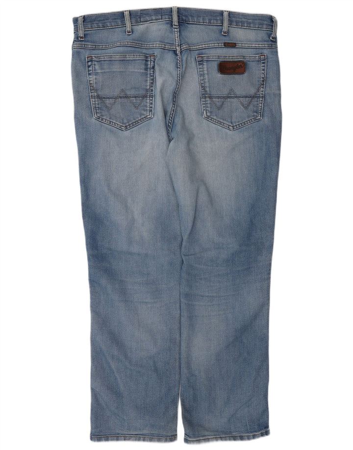 Wrangler Vaqueros rectos elásticos Texas para hombre W40 L30 Algodón azul
