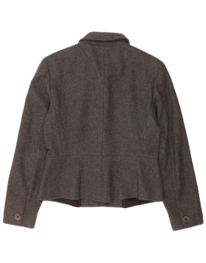 Sportmax Chaqueta Blazer para Mujer Reino Unido 12 Lana Gris Mediana Clásica