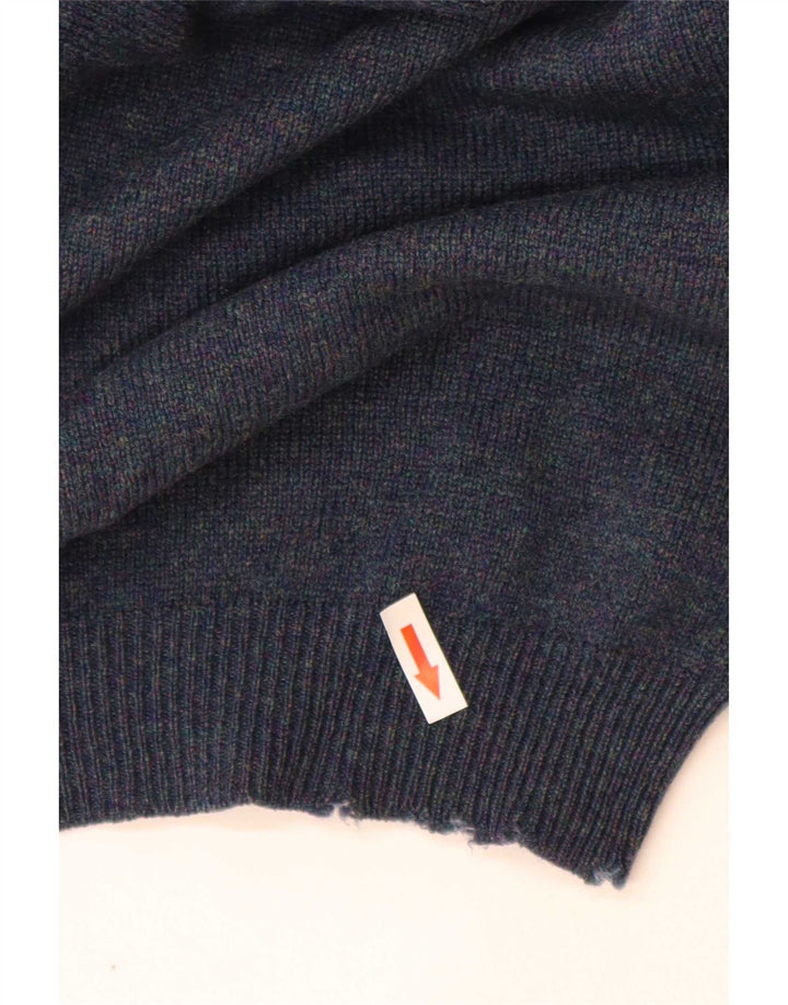 Marks & Spencer Jersey De Cuello Redondo Para Hombre De Lana De Cordero Azul Medio