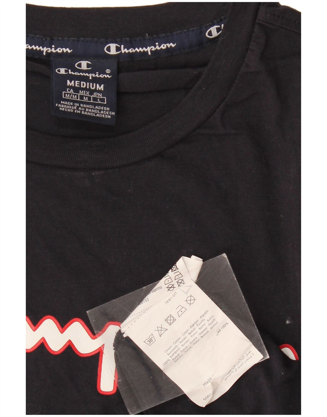 CHAMPION Camiseta gráfica para hombre Top Medium Azul marino Algodón