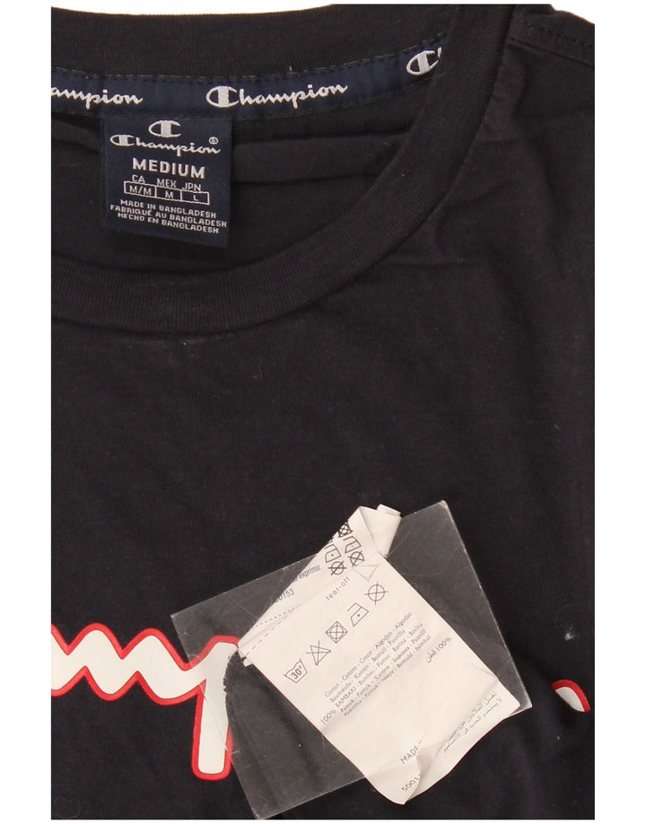 CHAMPION Camiseta gráfica para hombre Top Medium Azul marino Algodón