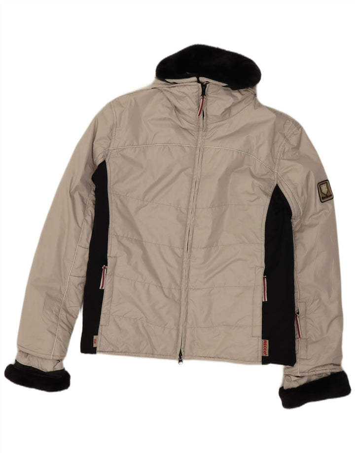 TCM Chaqueta acolchada extragrande para mujer UK 8/10 Small Beige Colorblock