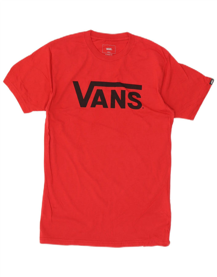 VANS Camiseta gráfica de corte clásico para hombre Top Small Red Cotton