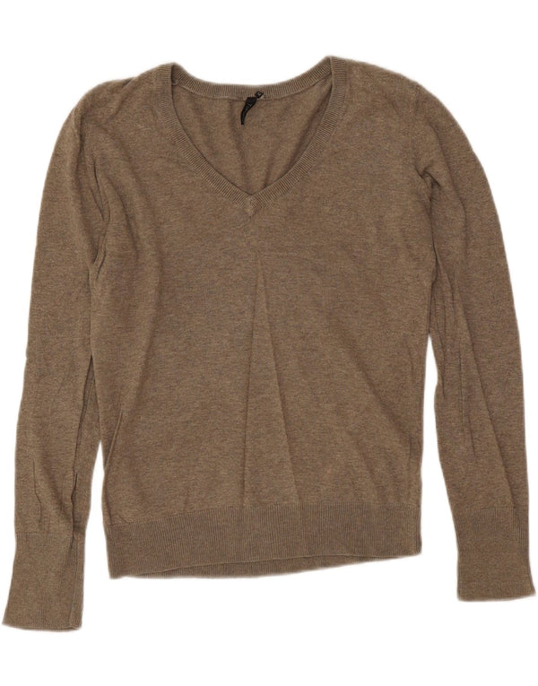 Topshop Jersey con cuello en V para mujer UK 40 Algodón gris medio