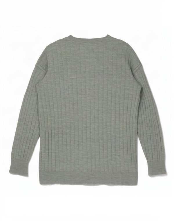Zara Mujer Jersey De Cuello Redondo De Gran Tamaño Suéter UK 10 Small Verde Moteado