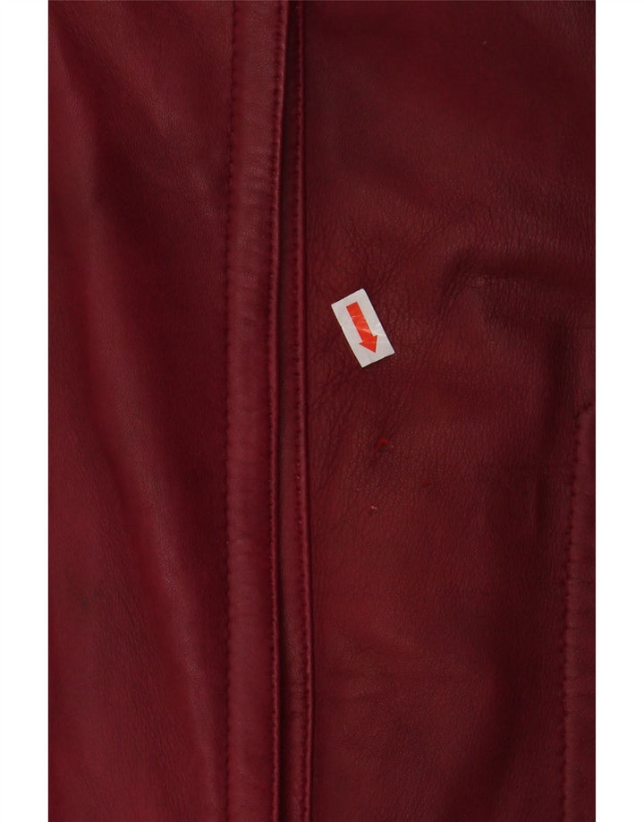 Vintage mujer de gran tamaño con capucha Parka chaqueta EU 48 2XL granate