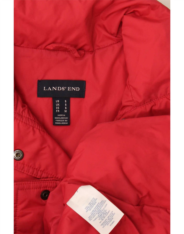 Lands End Chaleco acolchado extragrande para mujer UK 10 Small Red Nylon