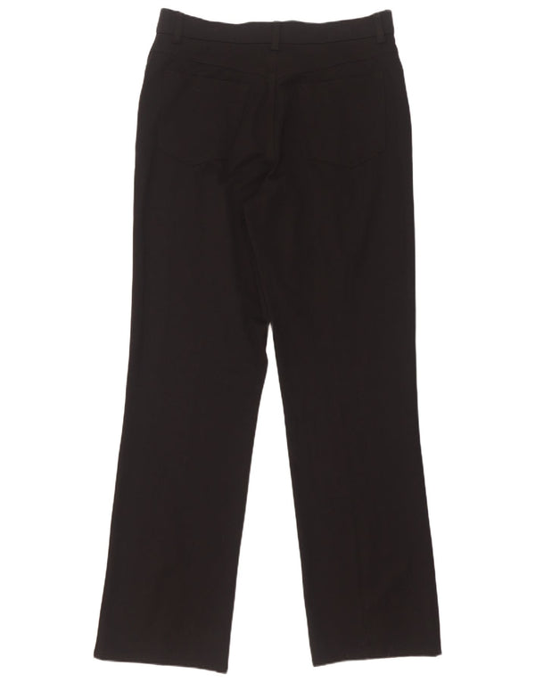 Marks & Spencer Pantalones Casuales Rectos para Mujer UK 14 Medium W30 L32 Negro