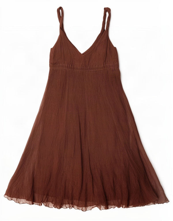 Marella Vestido Acampanado Sin Mangas para Mujer UK 8 Small Marrón