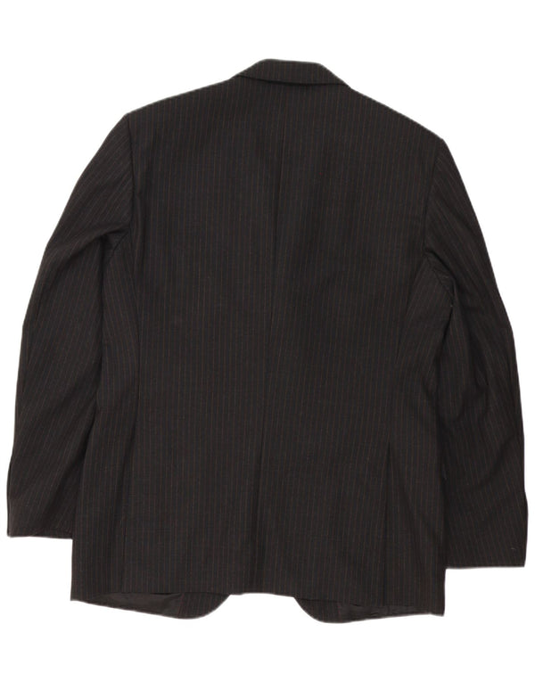 Ing Loro Piona & Co. Chaqueta tipo blazer de 3 botones para hombre IT 50 grande a rayas negras