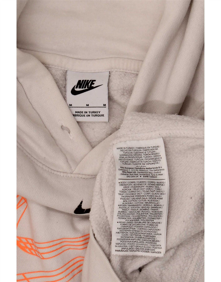 Nike Jersey con capucha y gráfico gráfico de algodón blanco mediano para hombre