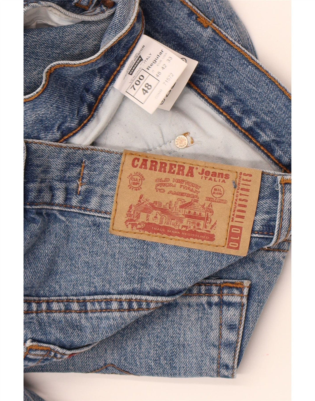 Carrera Mens 700 Slim Jeans IT 48 Medio W32 L34 Algodón Azul