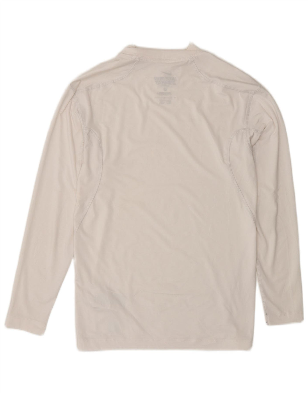 Nike Camiseta de compresión para hombre de manga larga UK 42/44 Large Blanco Poliéster Deportes
