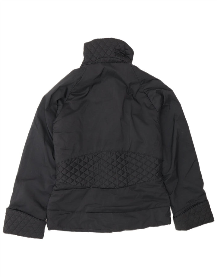 Adidas - Chaqueta bomber extragrande para mujer, talla 8, poliéster negro pequeño