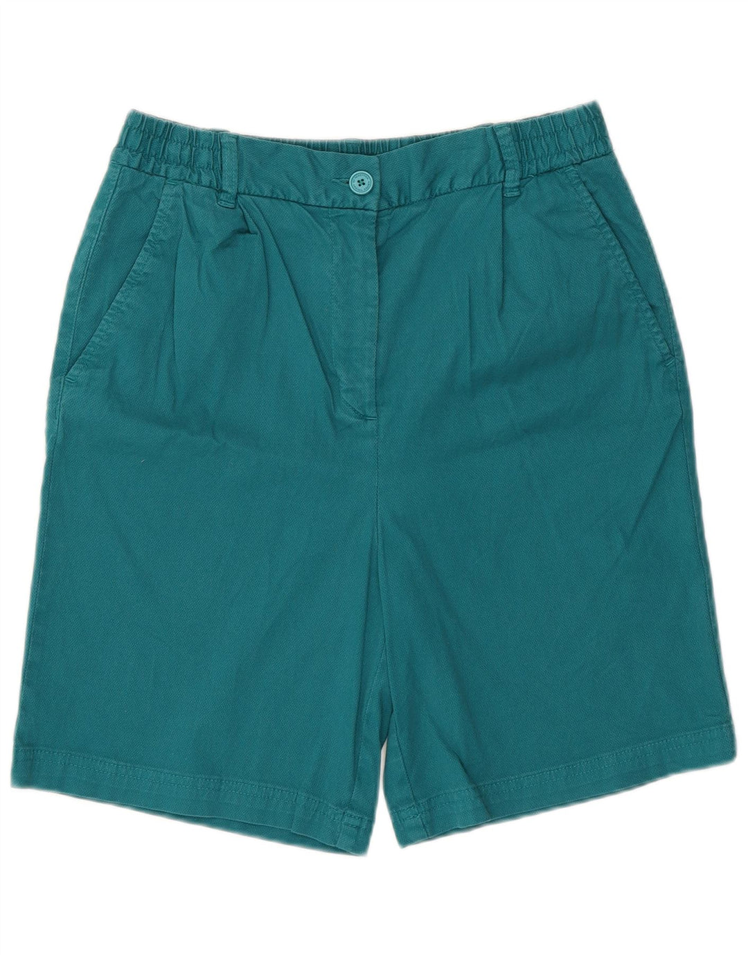 Pantalones Cortos Chinos Benetton Mujer W28 Verde Medio