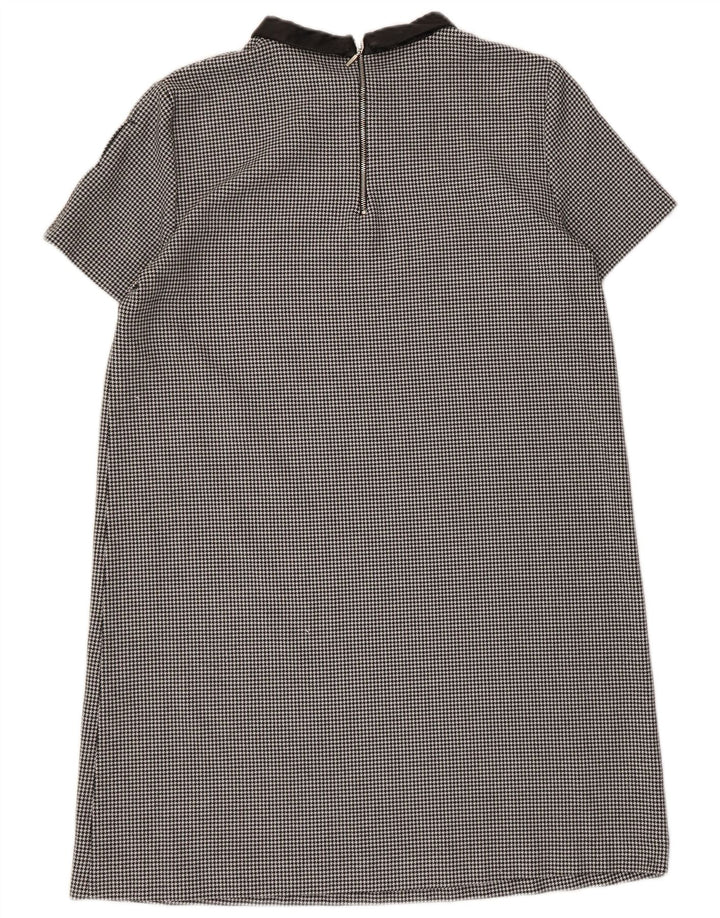Zara Vestido recto para mujer UK 44 Grande Poliéster de pata de gallo negro