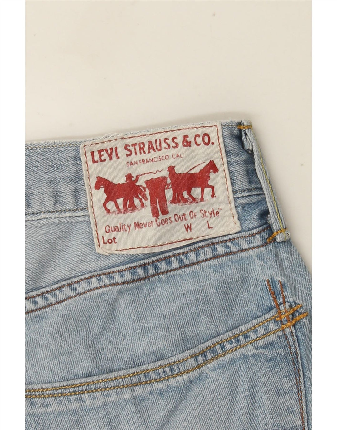 Levi's Mens 504 Shorts De Mezclilla W32 Algodón Azul Medio