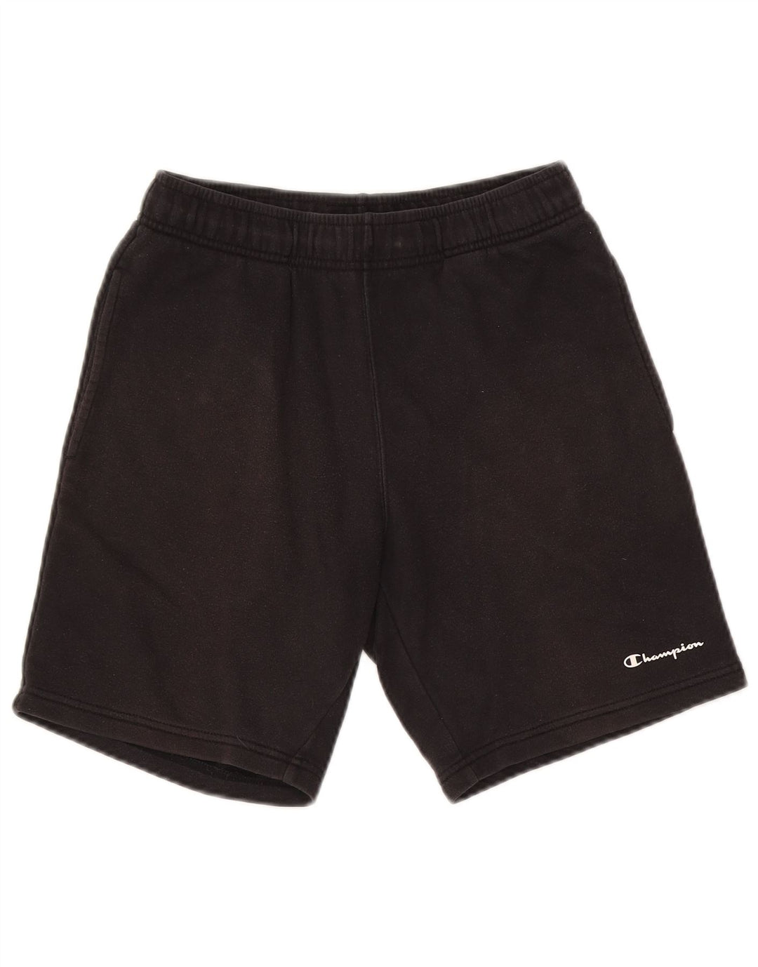 Champion Pantalones cortos deportivos para hombre pequeños de algodón negro