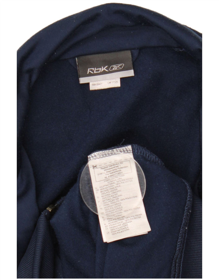 Reebok - Chaqueta de chándal para hombre, talla pequeña, color azul marino, poliéster