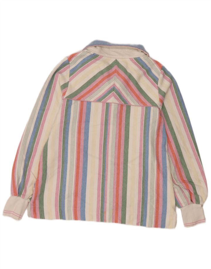 Joules Sudadera con cuello y cremallera para mujer, talla 8, talla pequeña, multicolor, a rayas