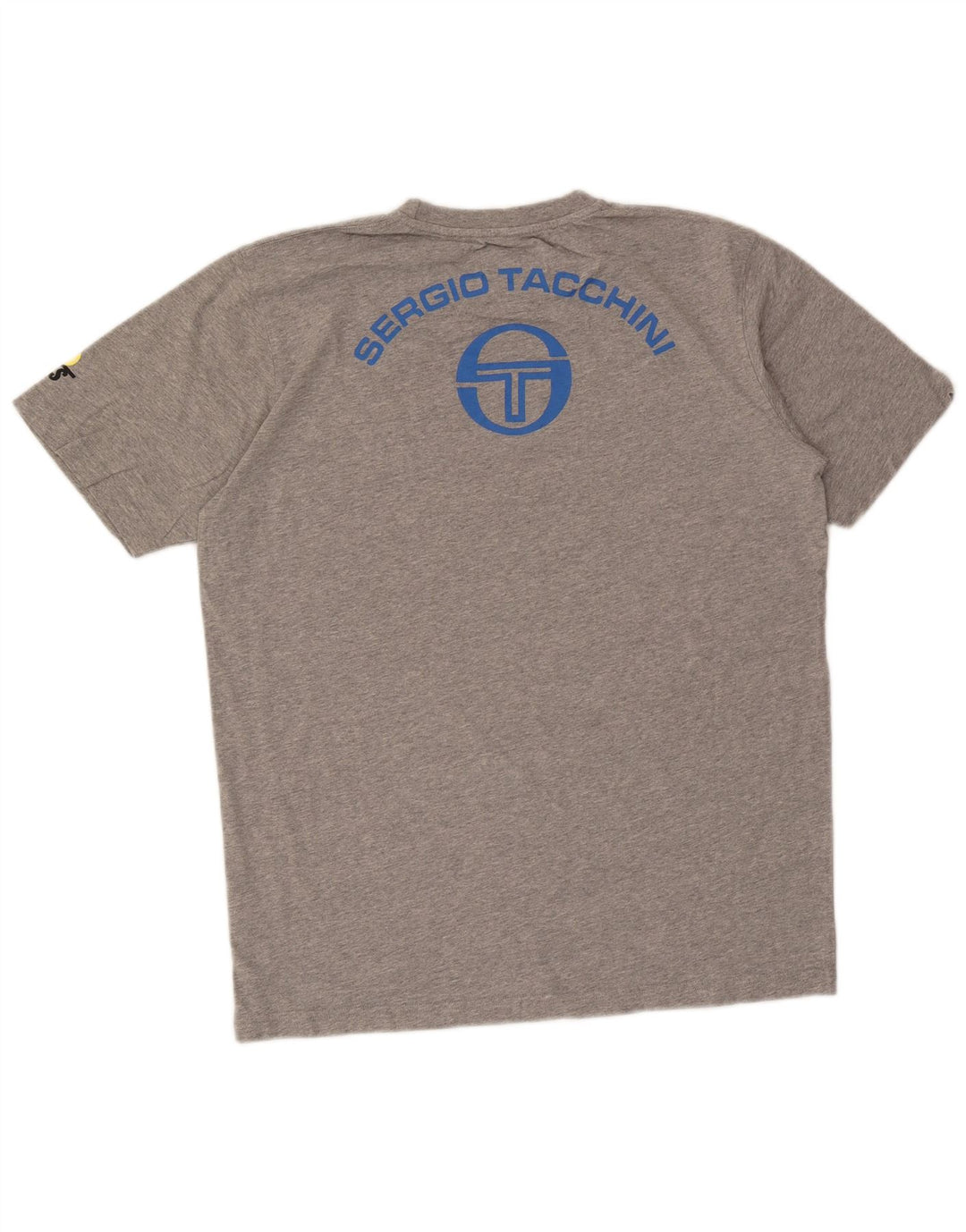 Sergio Tacchini Camiseta gráfica para hombre Top Grande Gris Algodón