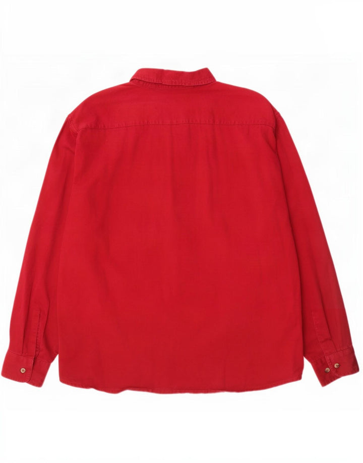 Camisa Wrangler Hombre XL Algodón Rojo