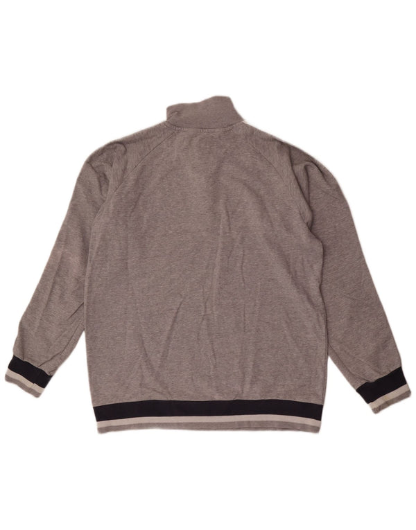 Champion Sudadera con cuello con cremallera y gráfico para hombre, talla 2XL, color gris
