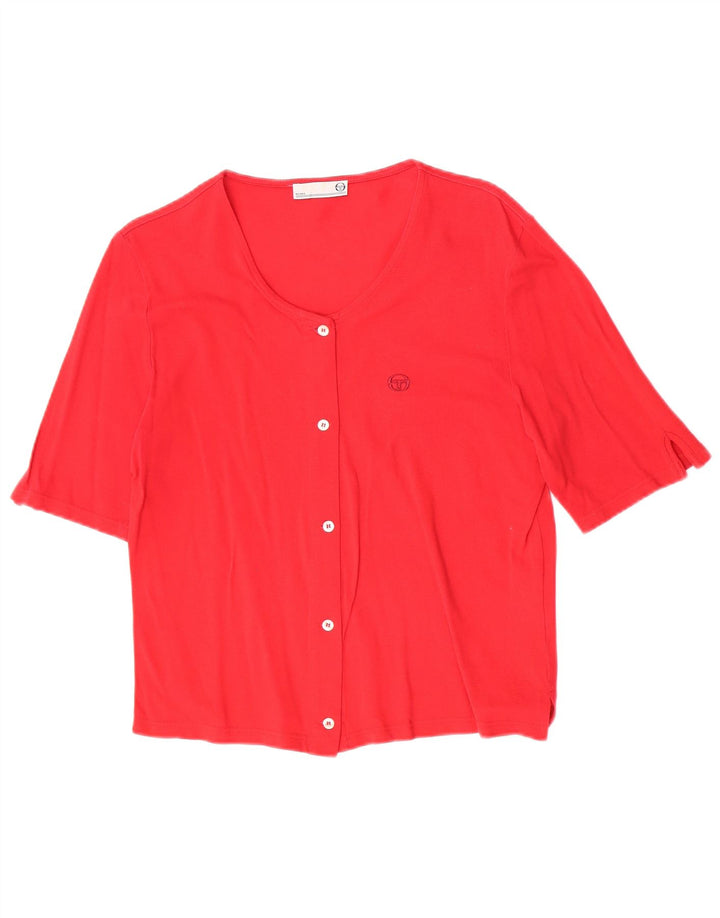 Sergio Tacchini Blusa de manga corta para mujer IT 48 XL Rojo