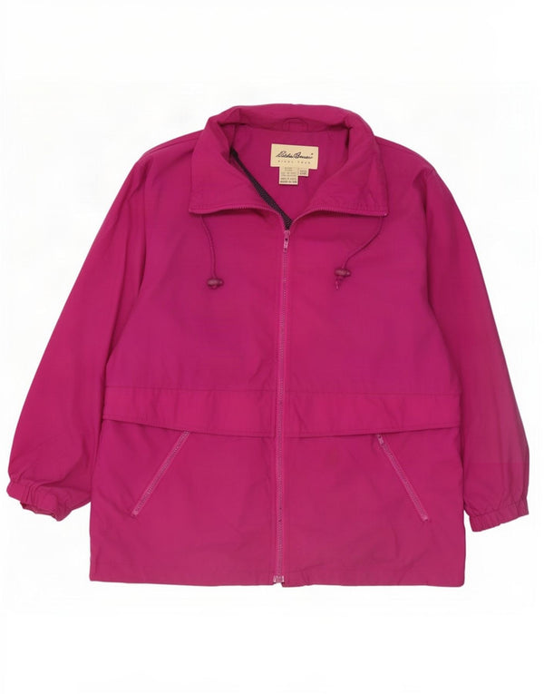Eddie Bauer Chaqueta impermeable holgada para mujer UK 44 Medium Pink Nylon