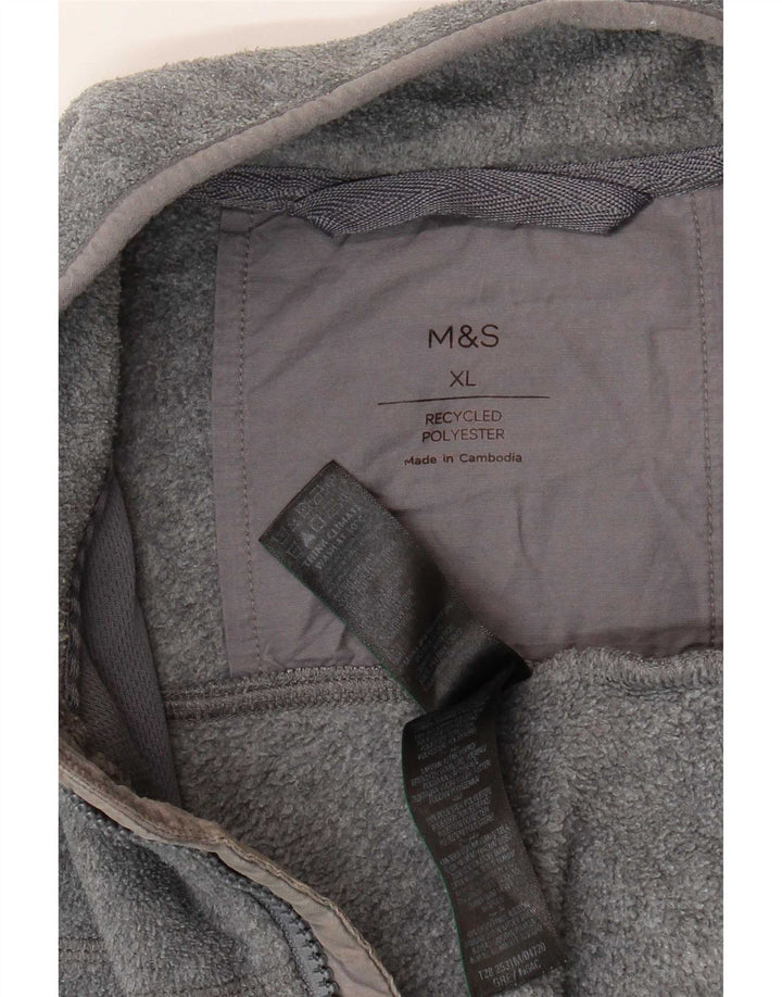 Marks & Spencer Chaqueta polar para hombre UK 42 XL Poliéster gris
