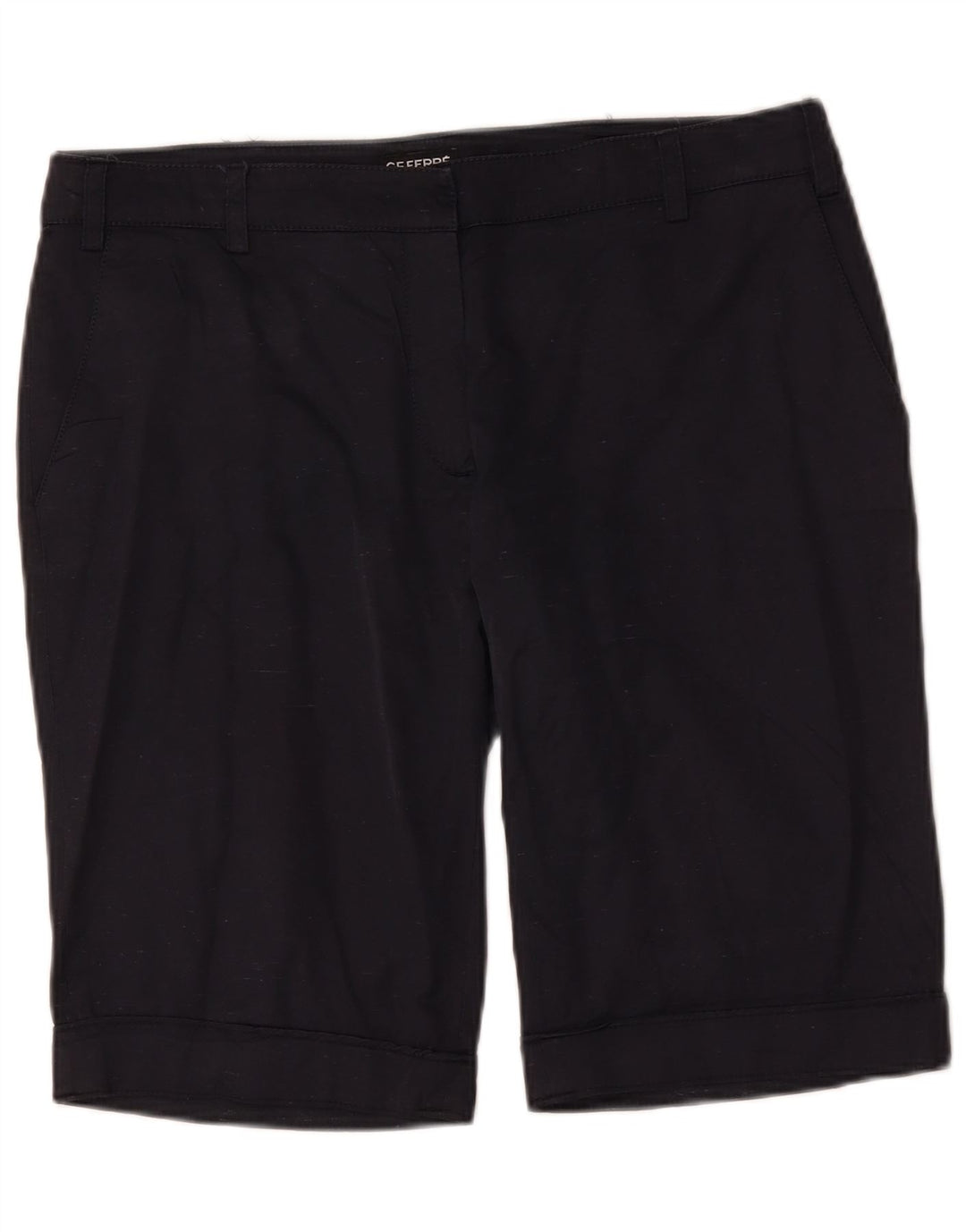 Gianfranco Ferre Pantalones cortos chinos para mujer W34 Grande Seda azul marino