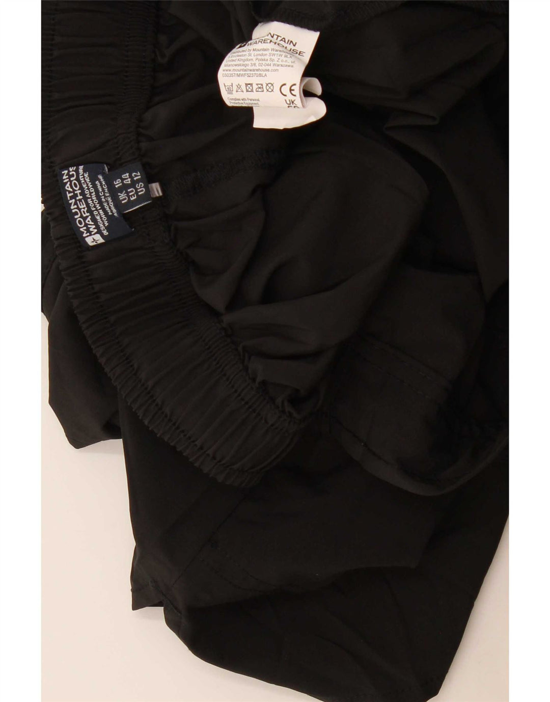Pantalones cortos deportivos para mujer Mountain Warehouse UK 46 Grande Poliéster negro