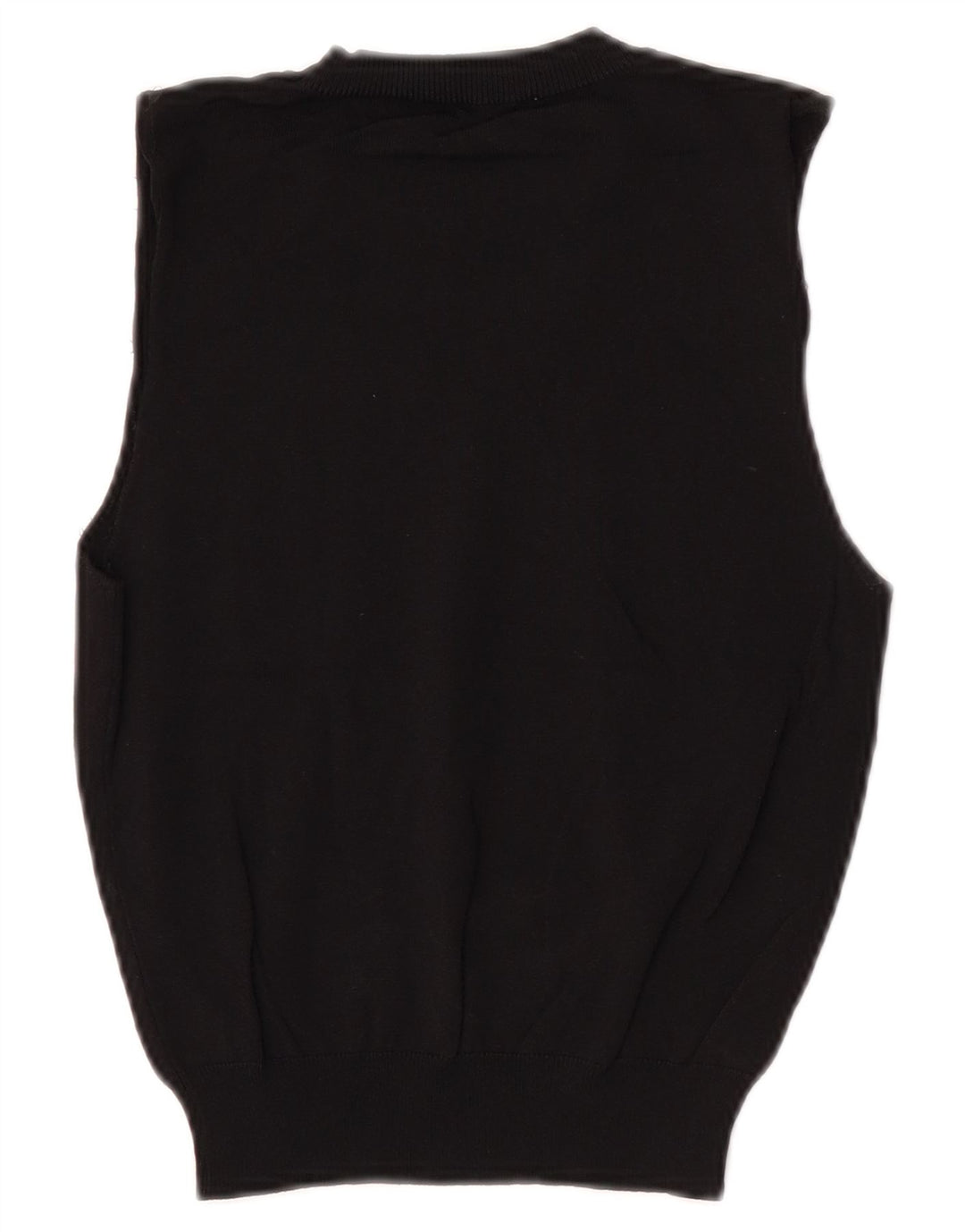 Zara Mujer Crop Vest Tank Top UK 8 Small Poliéster Negro