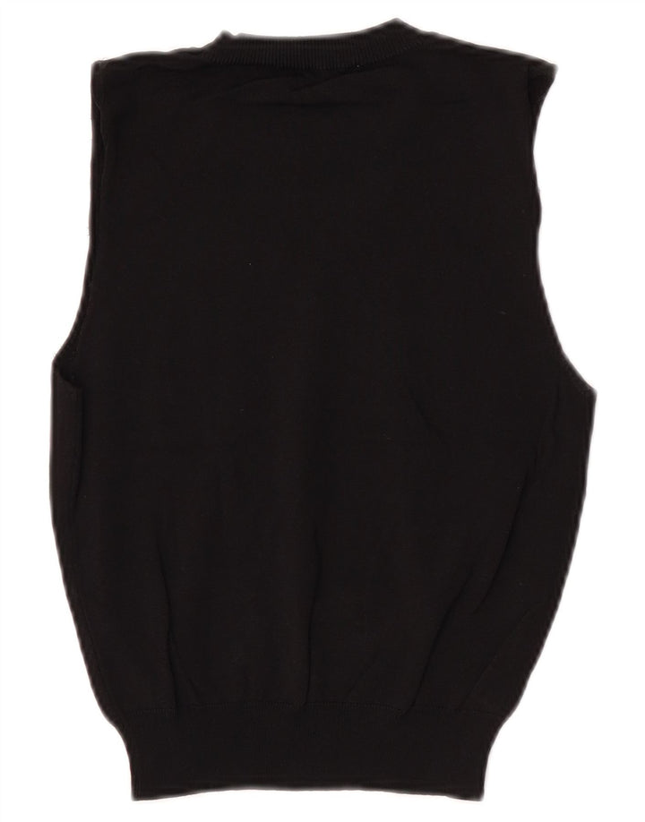 Zara Mujer Crop Vest Tank Top UK 8 Small Poliéster Negro