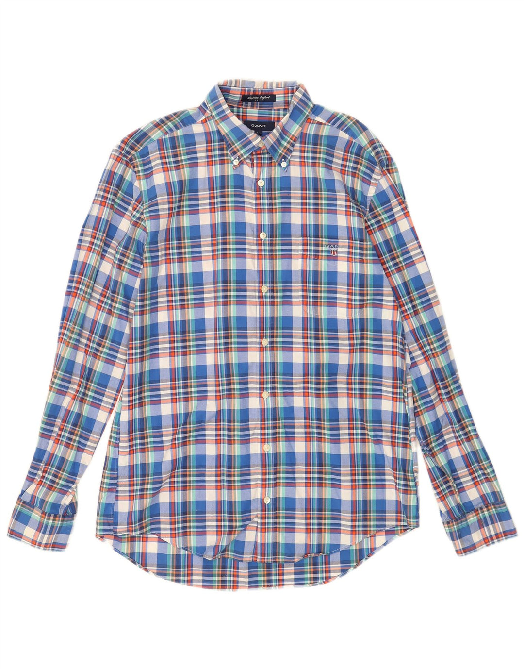 Camisa Gant E-Z Fit De Algodón A Cuadros Azul Grande Para Hombre