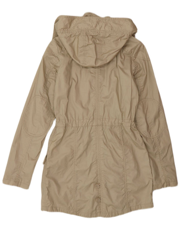 Sisley Chaqueta utilitaria holgada con capucha para mujer UK 6 XS Algodón beige